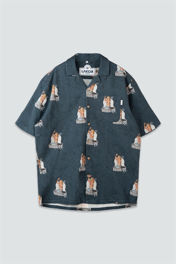 Lakor Save The Mermaids Short Sleeve Shirt - Midnight Navy